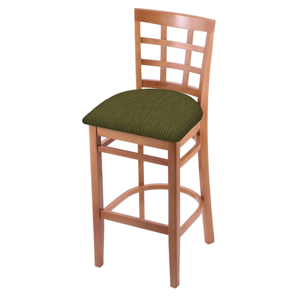 25" Counter Stool, Medium Finish, Graph Parrot Seat